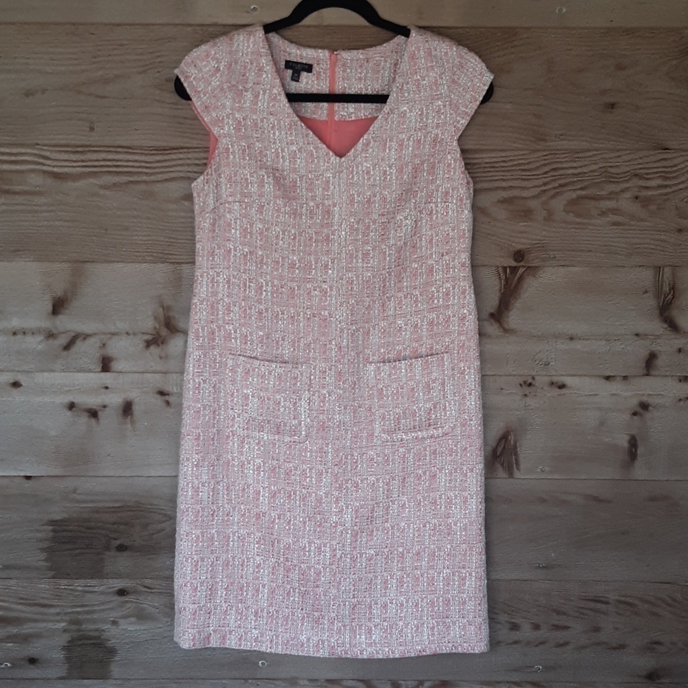 Peach Tweed Talbots Dress Size 4 Petite